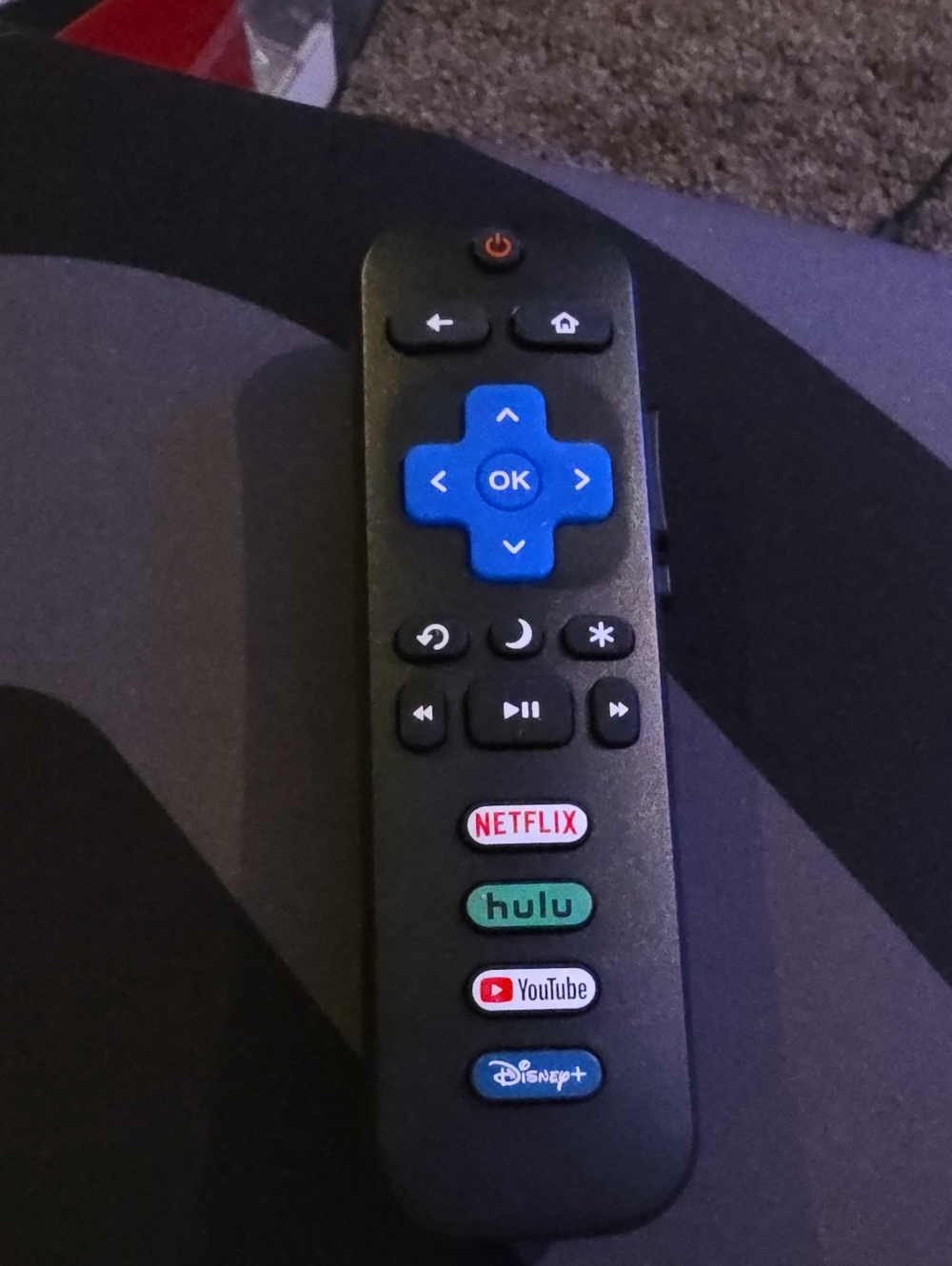 Replacement Roku Streaming Remote Control with App Shortcut Buttons
